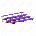 Jaypro Sports Bleacher  - 4 Row - Double Foot Plank, All Aluminum Bleachers, Powder Coated - 15' L (BLDP-4ALPC)