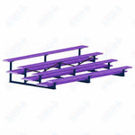 Jaypro Sports Bleacher  - 4 Row - Double Foot Plank, All Aluminum Bleachers, Powder Coated - 15' L (BLDP-4ALPC)