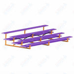 Jaypro Sports Bleacher  - 4 Row - Double Foot Plank, All Aluminum Bleachers, Powder Coated - 15' L (BLDP-4ALPC)