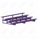 Jaypro Sports Bleacher  - 4 Row - Double Foot Plank, All Aluminum Bleachers, Powder Coated - 15' L (BLDP-4ALPC)