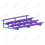 Jaypro Sports Bleacher  - 4 Row - Double Foot Plank, All Aluminum Bleachers, Powder Coated - 15' L (BLDP-4ALPC)