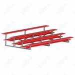 Jaypro Sports Bleacher  - 4 Row - Double Foot Plank, All Aluminum Bleachers, Powder Coated - 15' L (BLDP-4ALPC)