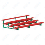 Jaypro Sports Bleacher  - 4 Row - Double Foot Plank, All Aluminum Bleachers, Powder Coated - 15' L (BLDP-4ALPC)