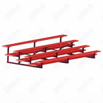 Jaypro Sports Bleacher  - 4 Row - Double Foot Plank, All Aluminum Bleachers, Powder Coated - 15' L (BLDP-4ALPC)