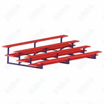 Jaypro Sports Bleacher  - 4 Row - Double Foot Plank, All Aluminum Bleachers, Powder Coated - 15' L (BLDP-4ALPC)