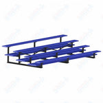 Jaypro Sports Bleacher  - 4 Row - Double Foot Plank, All Aluminum Bleachers, Powder Coated - 15' L (BLDP-4ALPC)