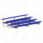 Jaypro Sports Bleacher  - 4 Row - Double Foot Plank, All Aluminum Bleachers, Powder Coated - 15' L (BLDP-4ALPC)