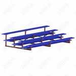 Jaypro Sports Bleacher  - 4 Row - Double Foot Plank, All Aluminum Bleachers, Powder Coated - 15' L (BLDP-4ALPC)