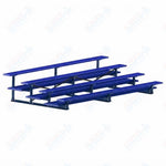 Jaypro Sports Bleacher  - 4 Row - Double Foot Plank, All Aluminum Bleachers, Powder Coated - 15' L (BLDP-4ALPC)