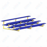 Jaypro Sports Bleacher  - 4 Row - Double Foot Plank, All Aluminum Bleachers, Powder Coated - 15' L (BLDP-4ALPC)