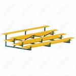Jaypro Sports Bleacher  - 4 Row - Double Foot Plank, All Aluminum Bleachers, Powder Coated - 15' L (BLDP-4ALPC)