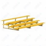 Jaypro Sports Bleacher  - 4 Row - Double Foot Plank, All Aluminum Bleachers, Powder Coated - 15' L (BLDP-4ALPC)