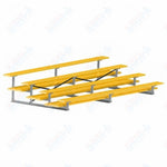 Jaypro Sports Bleacher  - 4 Row - Double Foot Plank, All Aluminum Bleachers, Powder Coated - 15' L (BLDP-4ALPC)