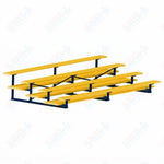 Jaypro Sports Bleacher  - 4 Row - Double Foot Plank, All Aluminum Bleachers, Powder Coated - 15' L (BLDP-4ALPC)