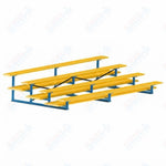Jaypro Sports Bleacher  - 4 Row - Double Foot Plank, All Aluminum Bleachers, Powder Coated - 15' L (BLDP-4ALPC)