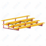 Jaypro Sports Bleacher  - 4 Row - Double Foot Plank, All Aluminum Bleachers, Powder Coated - 15' L (BLDP-4ALPC)
