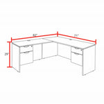 Regency Legacy L Desk with Double Pedestal Drawer Unit Corner Desks Legacy and Professional Laminate Finish 71