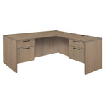 Regency Legacy L Desk with Double Pedestal Drawer Unit Corner Desks and High-Performance Commercial Laminate Surface 71