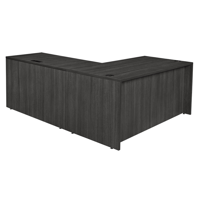 Regency Legacy Professional Series Executive L-Shaped Corner Workstation with Double Pedestal Drawer Unit 66" W x 77" D x 29" H (REG-LLD663047AG)