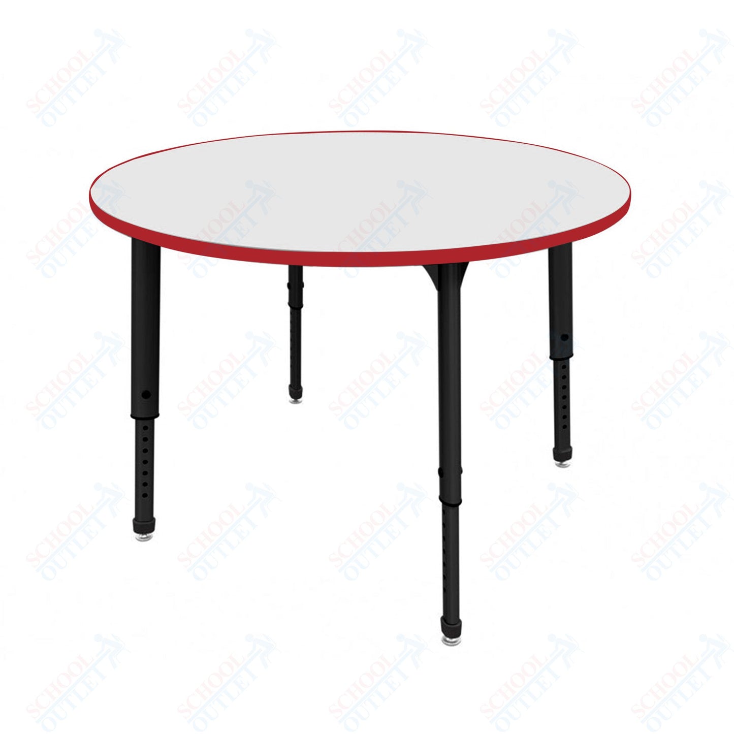 Marco Apex Series 60" Round School Activity Table w/ Dry Erase Top Adj Height 21"-30" (38-2207-DA)