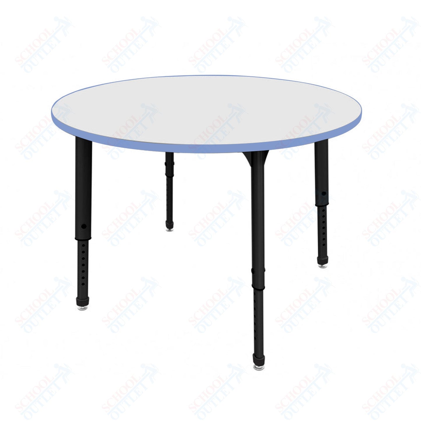 Marco Apex Series 60" Round School Activity Table w/ Dry Erase Top Adj Height 21"-30" (38-2207-DA)