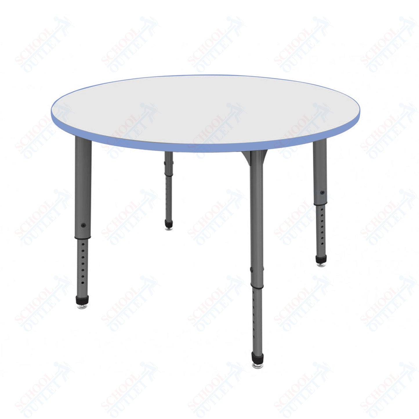 Marco Apex Series 60" Round School Activity Table w/ Dry Erase Top Adj Height 21"-30" (38-2207-DA)
