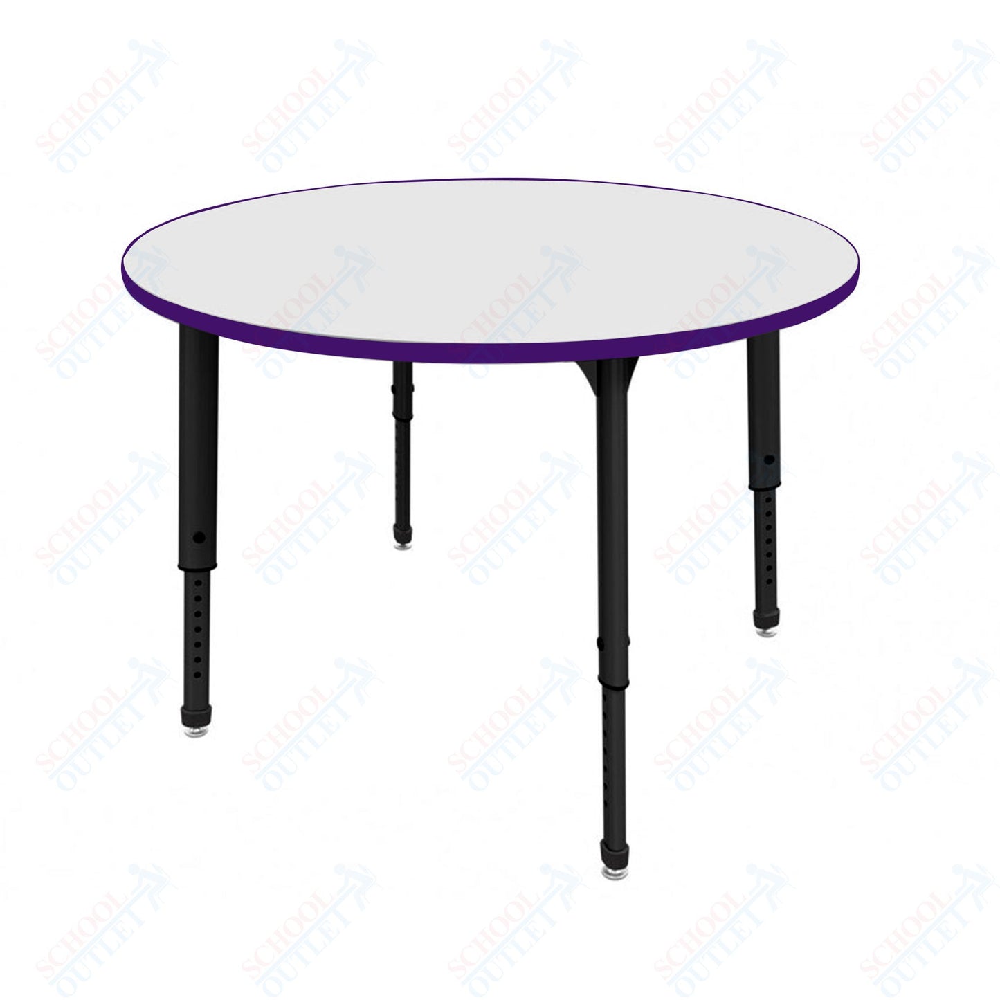 Marco Apex Series 60" Round School Activity Table w/ Dry Erase Top Adj Height 21"-30" (38-2207-DA)