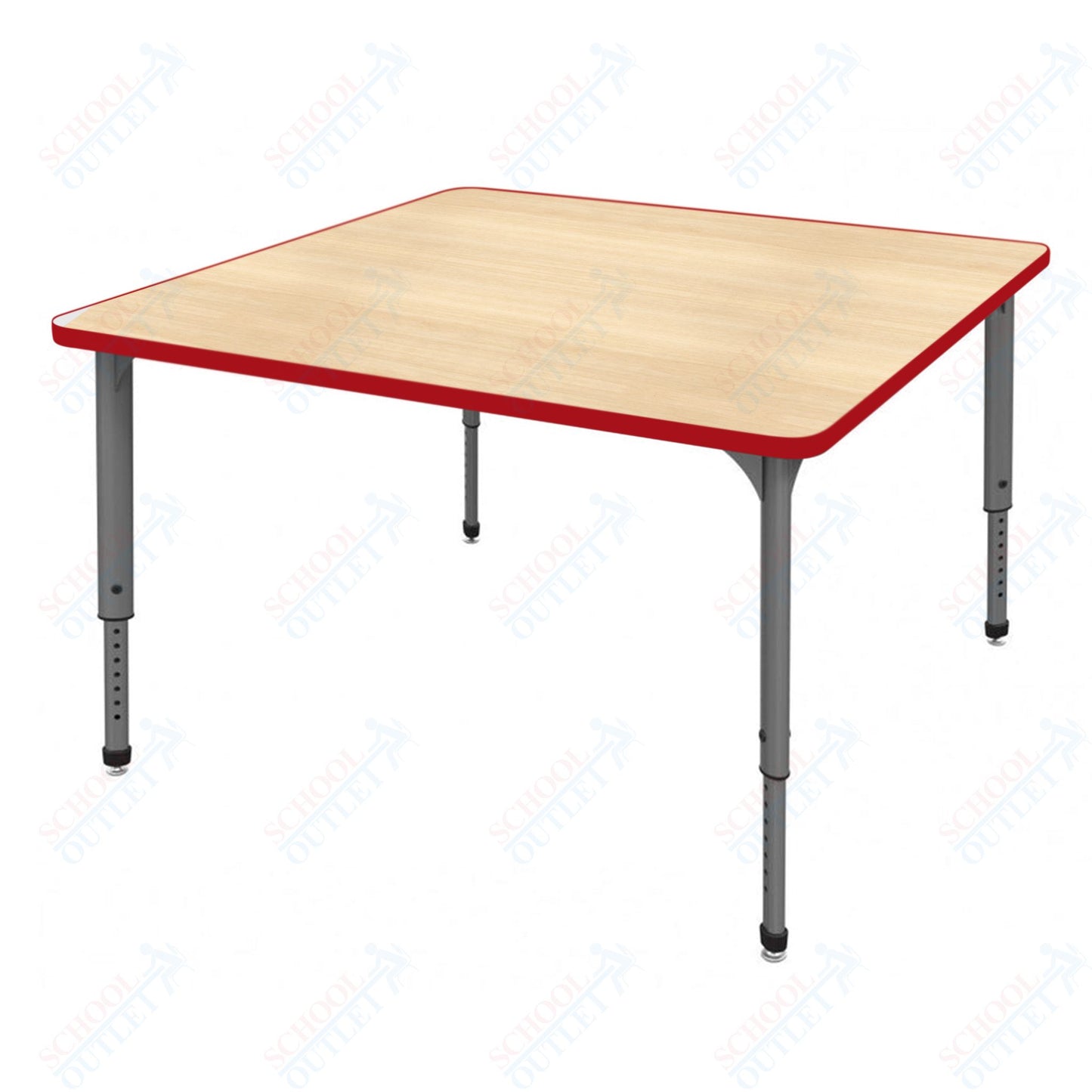 Marco Apex Series 36" Square Preschool Activity Table Height Adjustable Legs 17"-24" (38-2212-MB)