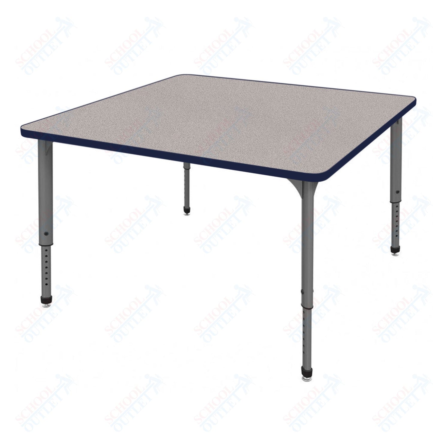 Marco Apex Series 36" Square Preschool Activity Table Height Adjustable Legs 17"-24" (38-2212-MB)