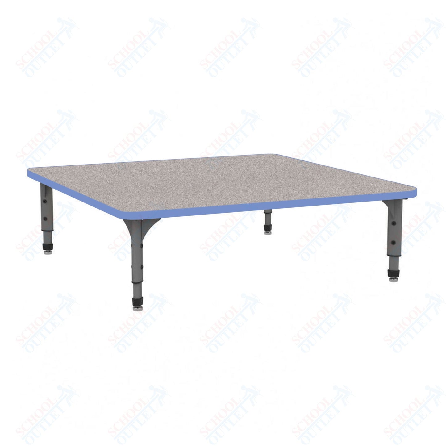 Marco 48" Square Floor Table Adjustable Height 12"-15" (38-2216-MC)