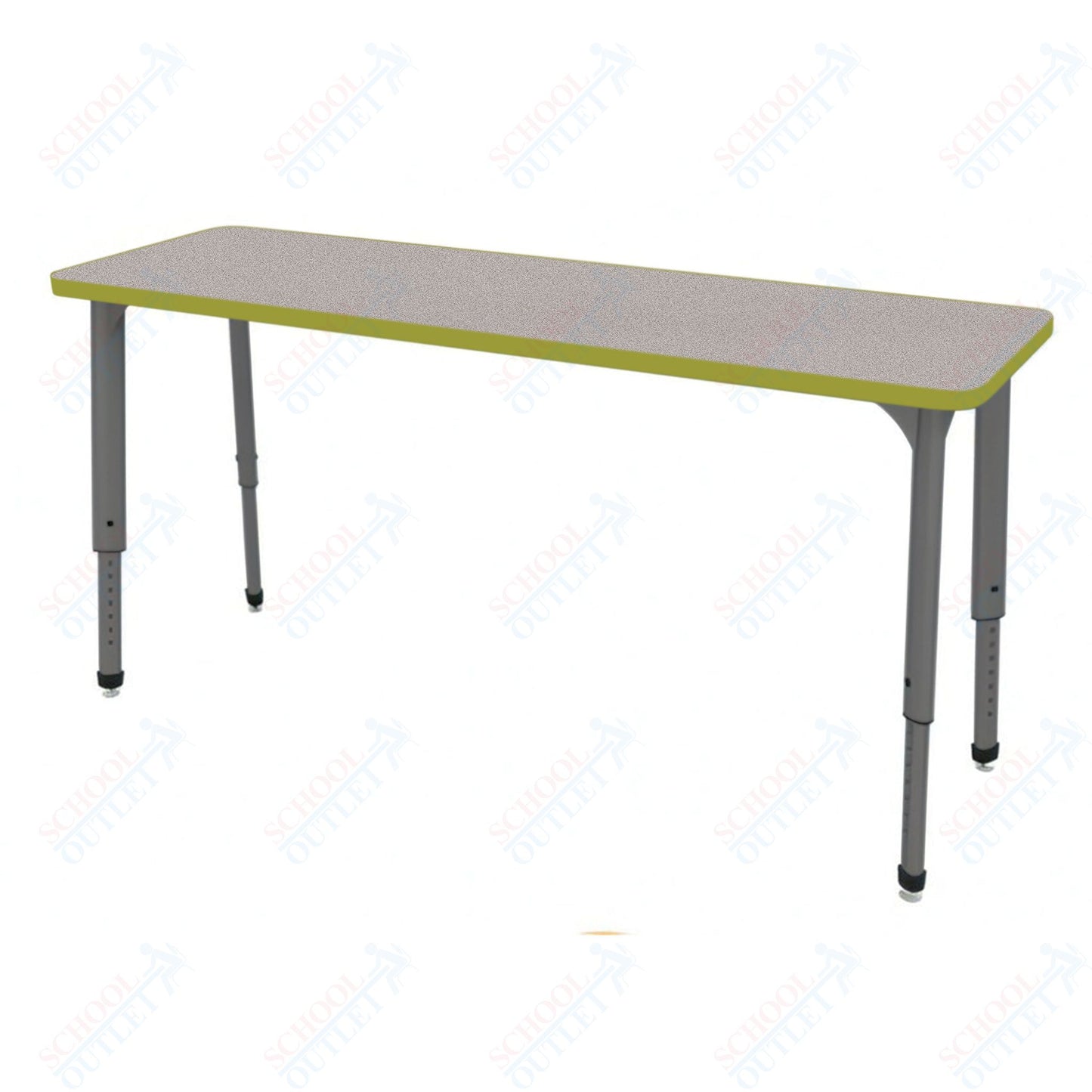 Marco Apex Series Rectangle Collaborative Student Desk 20" x 60" Adjustable Height 21"-30" (38-2222-MA)