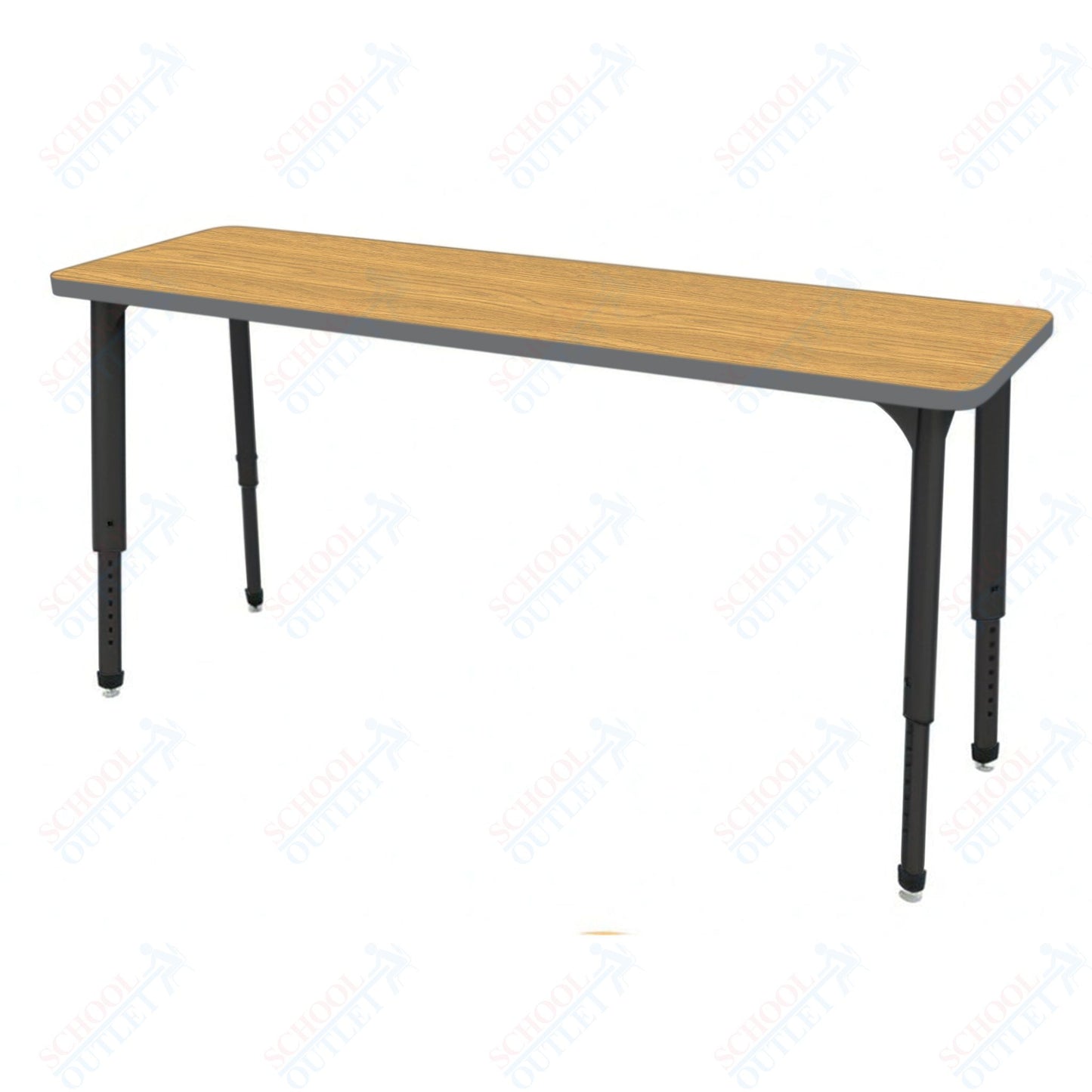 Marco Apex Series Rectangle Collaborative Student Desk 20" x 60" Adjustable Height 21"-30" (38-2222-MA)