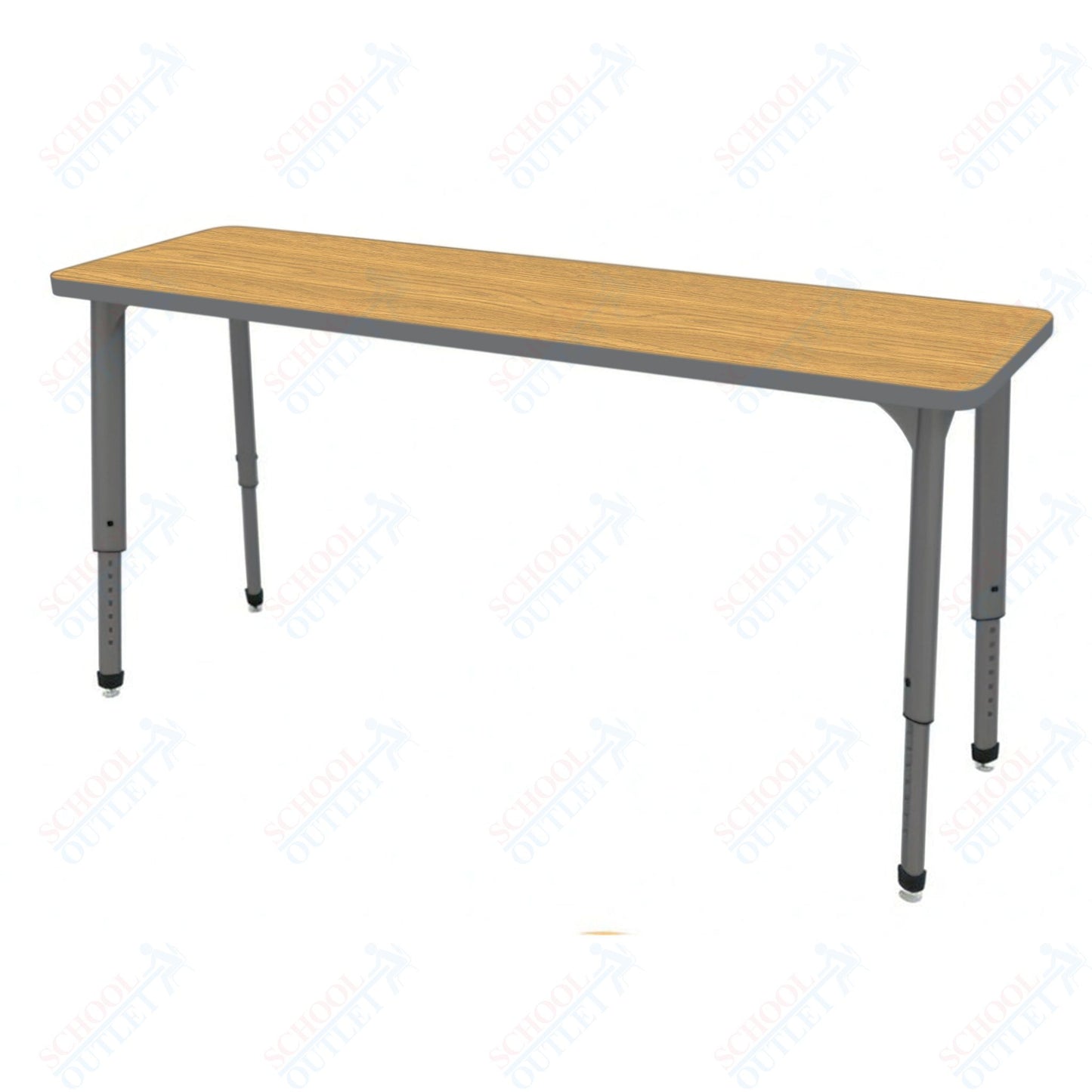 Marco Apex Series Rectangle Collaborative Student Desk 20" x 60" Adjustable Height 21"-30" (38-2222-MA)