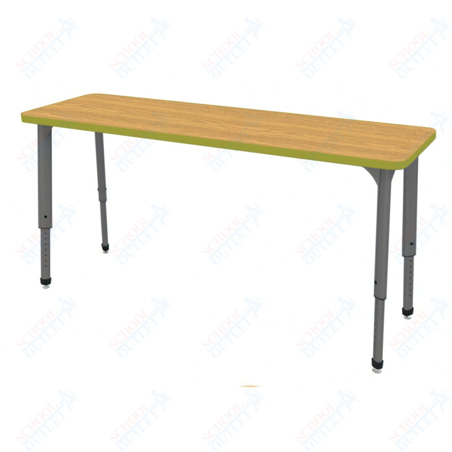 Marco Apex Series Rectangle Collaborative Student Desk 20" x 60" Adjustable Height 21"-30" (38-2222-MA)