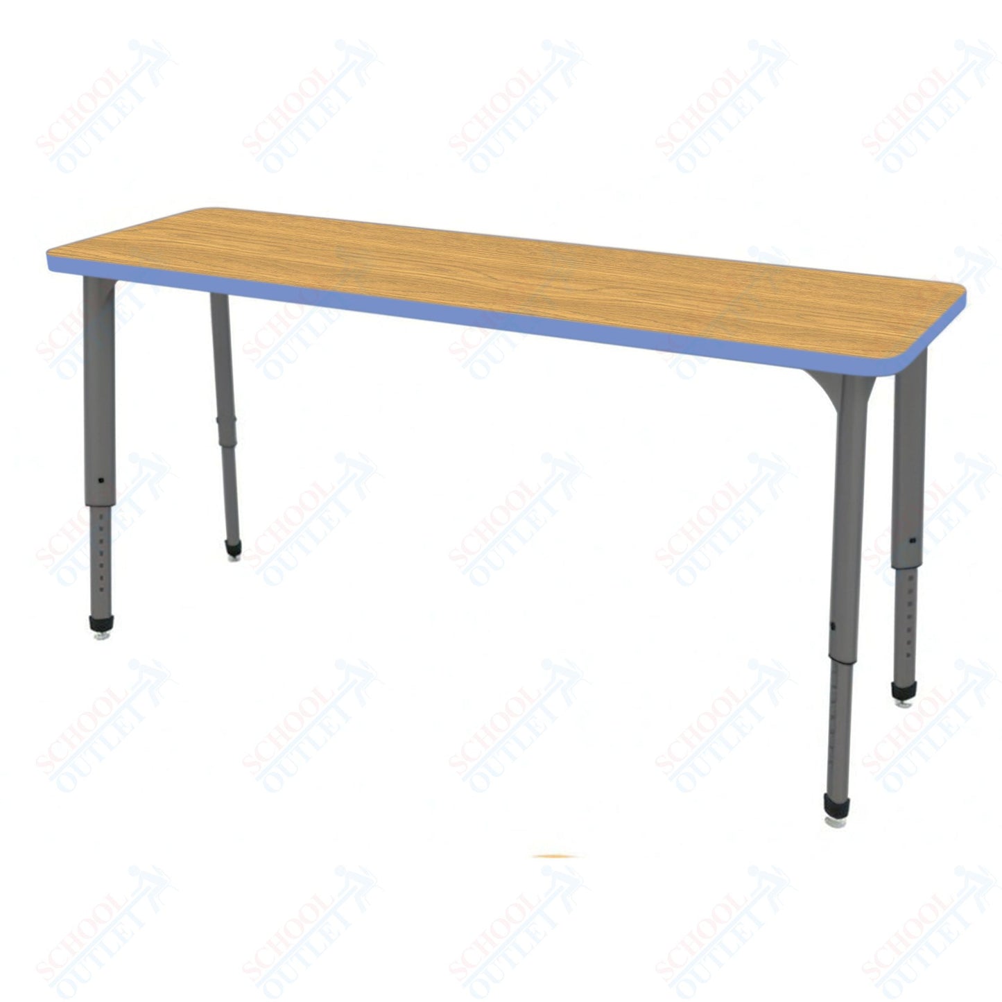 Marco Apex Series Rectangle Collaborative Student Desk 20" x 60" Adjustable Height 21"-30" (38-2222-MA)