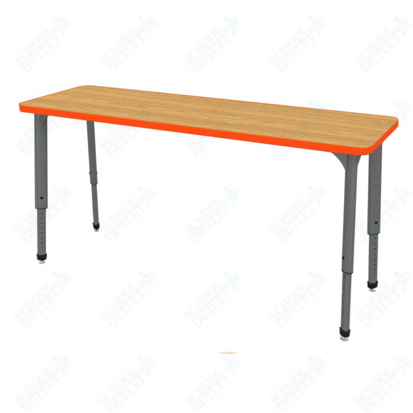 Marco Apex Series Rectangle Collaborative Student Desk 20" x 60" Adjustable Height 21"-30" (38-2222-MA)