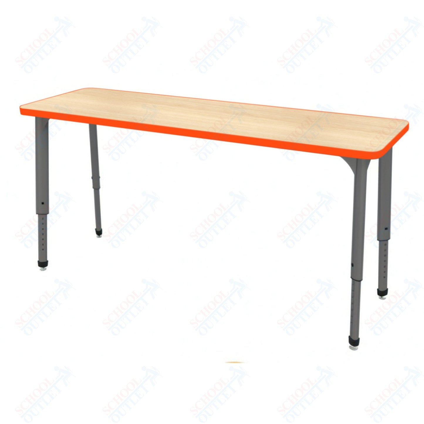 Marco Apex Series Rectangle Collaborative Student Desk 20" x 60" Adjustable Height 21"-30" (38-2222-MA)