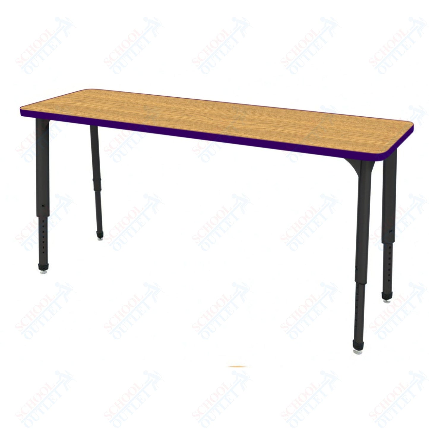 Marco Apex Series Rectangle Collaborative Student Desk 20" x 60" Adjustable Height 21"-30" (38-2222-MA)