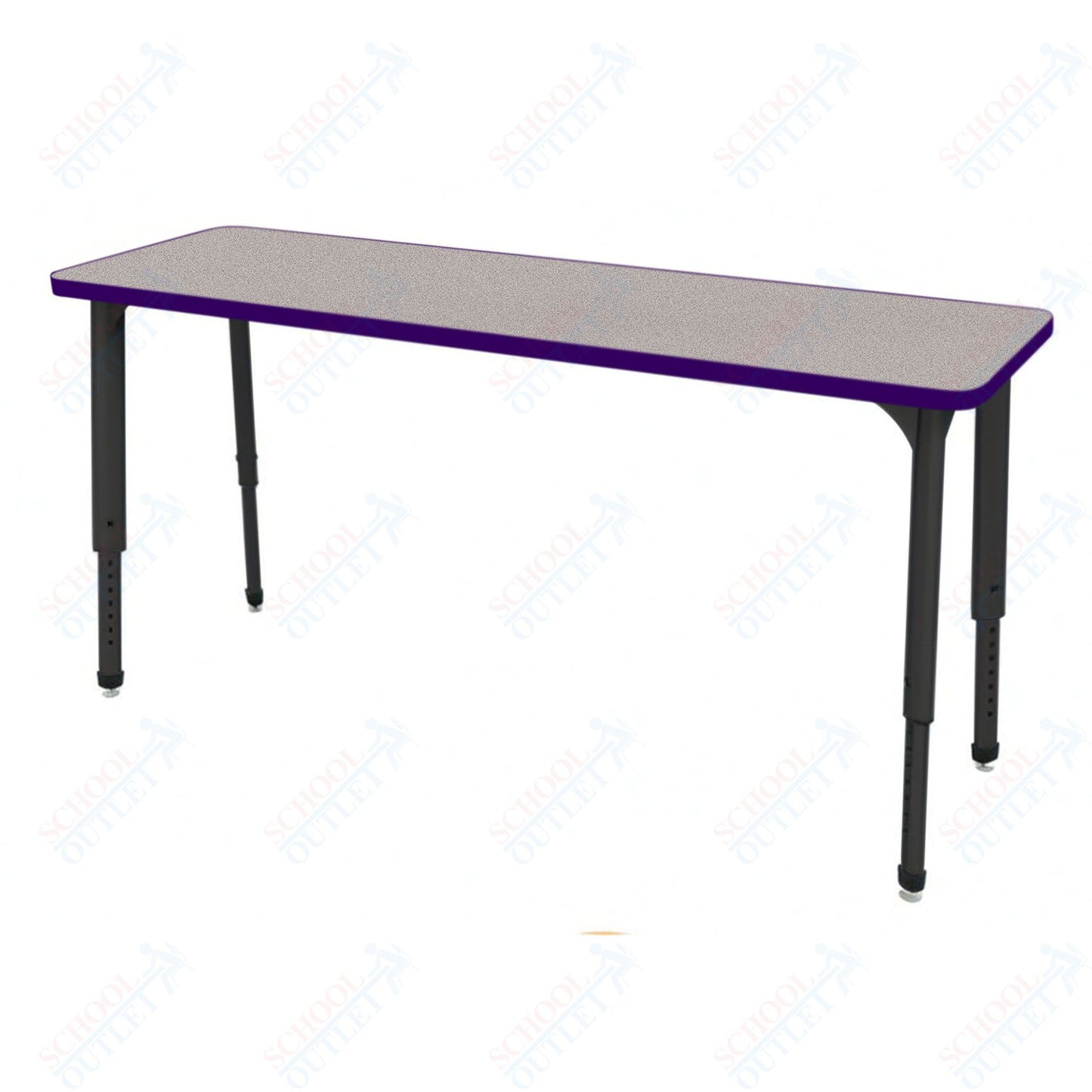 Marco Apex Series Rectangle Collaborative Student Desk 20" x 60" Adjustable Height 21"-30" (38-2222-MA)