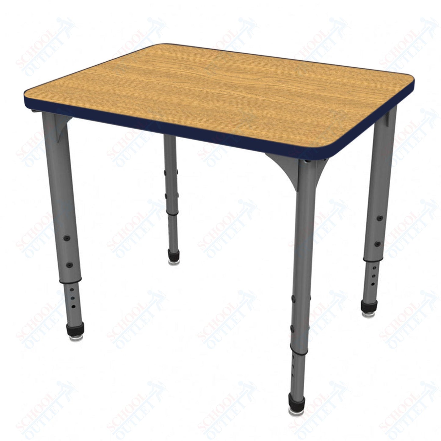Marco Apex Series Rectangle Preschool Collaborative Desk 24" x 30" Adjustable Height 17"-24" (38-2229-MB)