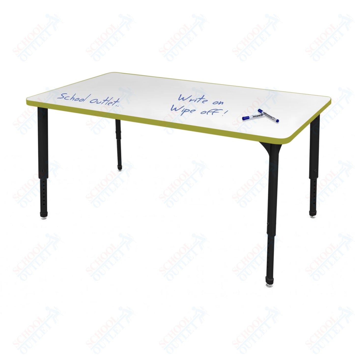 Marco Apex Series Rectangle School Activity Table w/ Dry Erase Top 36" x 60" Adj Height 21"-30" (38-2247-DA)