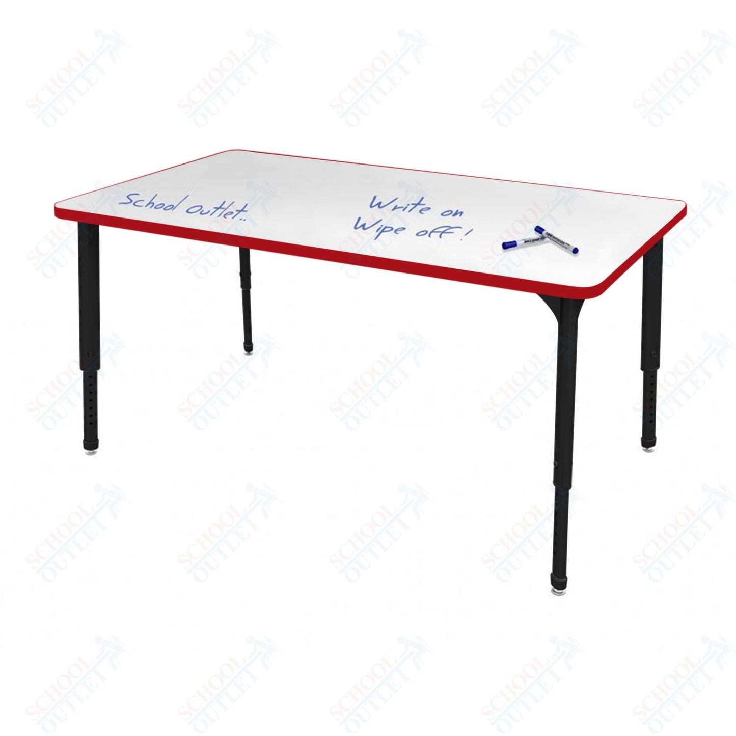 Marco Apex Series Rectangle School Activity Table w/ Dry Erase Top 36" x 60" Adj Height 21"-30" (38-2247-DA)