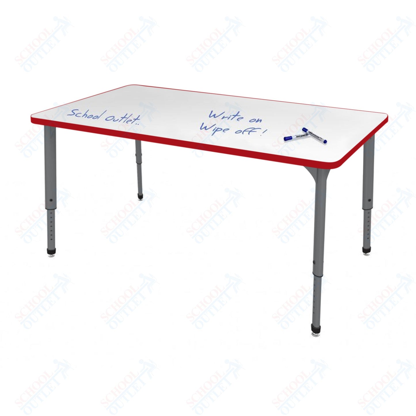 Marco Apex Series Rectangle School Activity Table w/ Dry Erase Top 36" x 60" Adj Height 21"-30" (38-2247-DA)