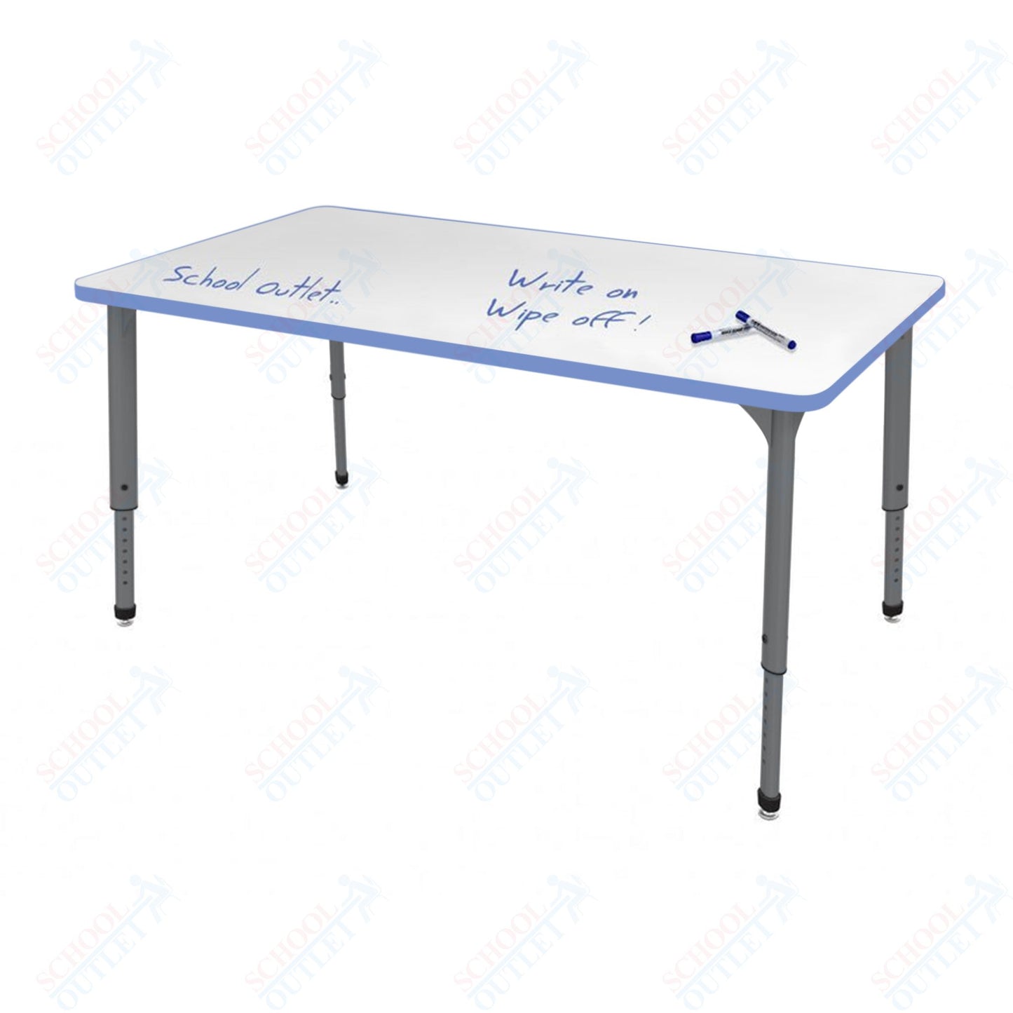 Marco Apex Series Rectangle School Activity Table w/ Dry Erase Top 36" x 60" Adj Height 21"-30" (38-2247-DA)