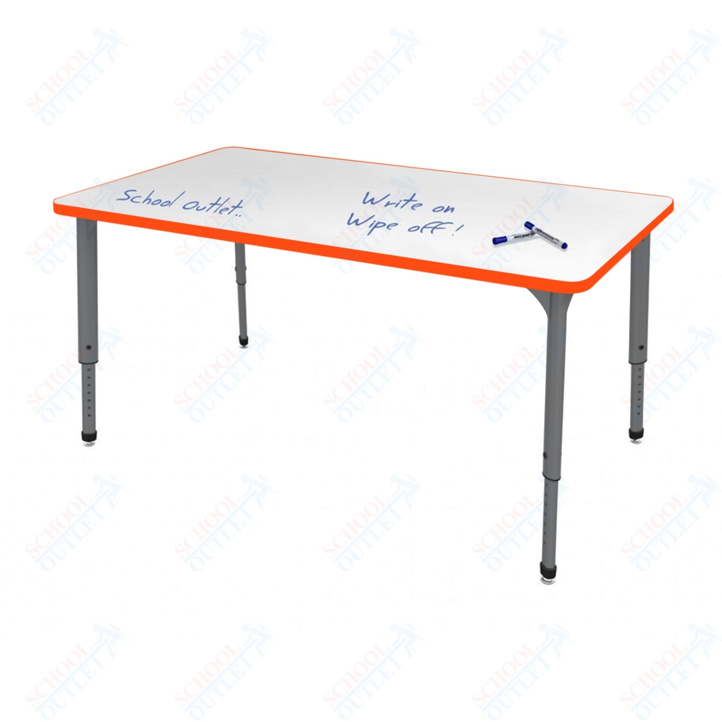 Marco Apex Series Rectangle School Activity Table w/ Dry Erase Top 36" x 60" Adj Height 21"-30" (38-2247-DA)