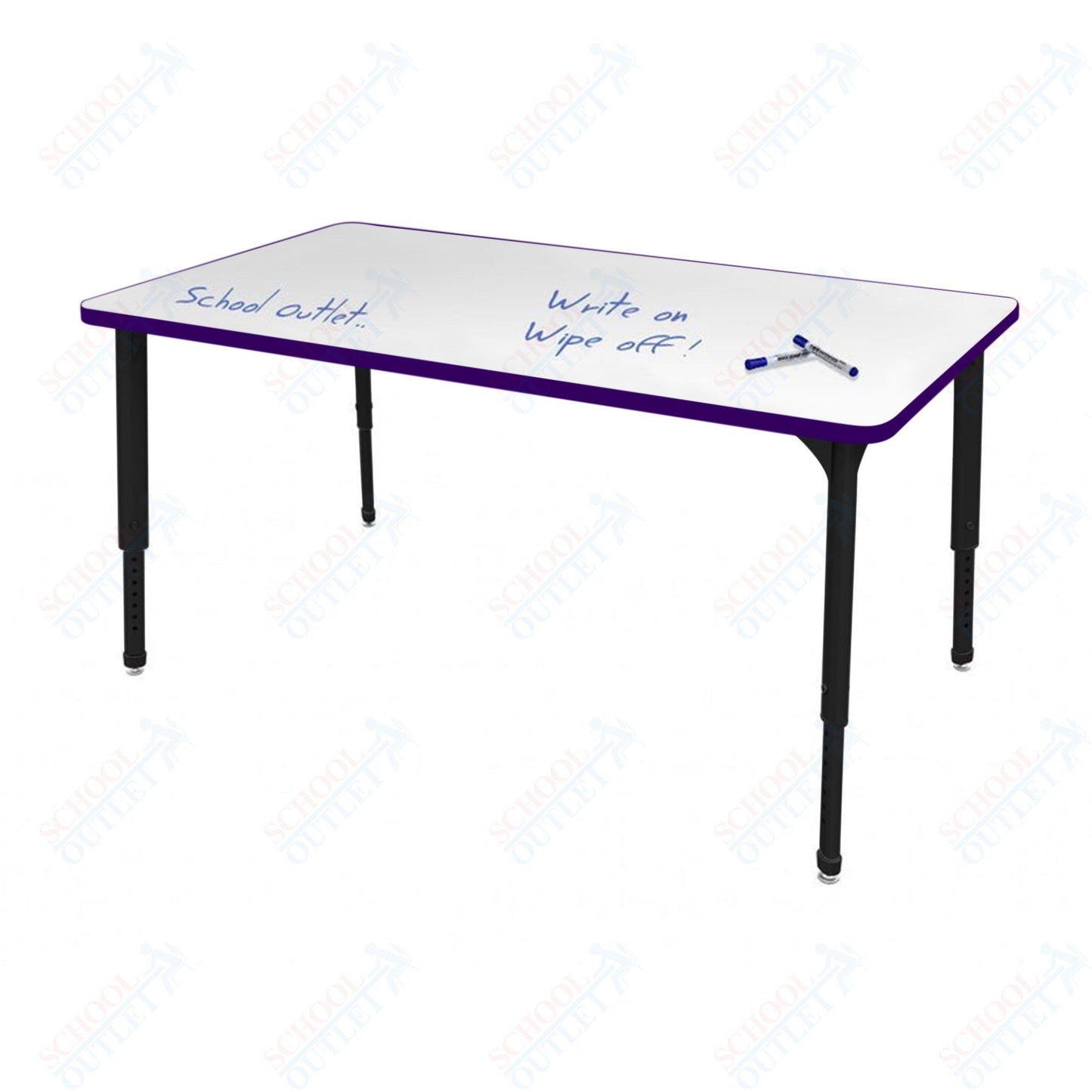 Marco Apex Series Rectangle School Activity Table w/ Dry Erase Top 36" x 60" Adj Height 21"-30" (38-2247-DA)
