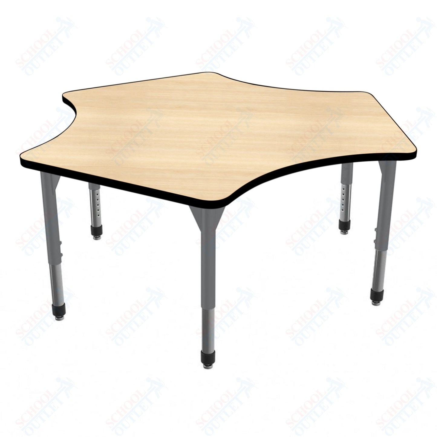 Marco Apex Series Delta Preschool Activity Table 60" x 60" Height Adjustable Legs 17"-24" (38-2251-MB)