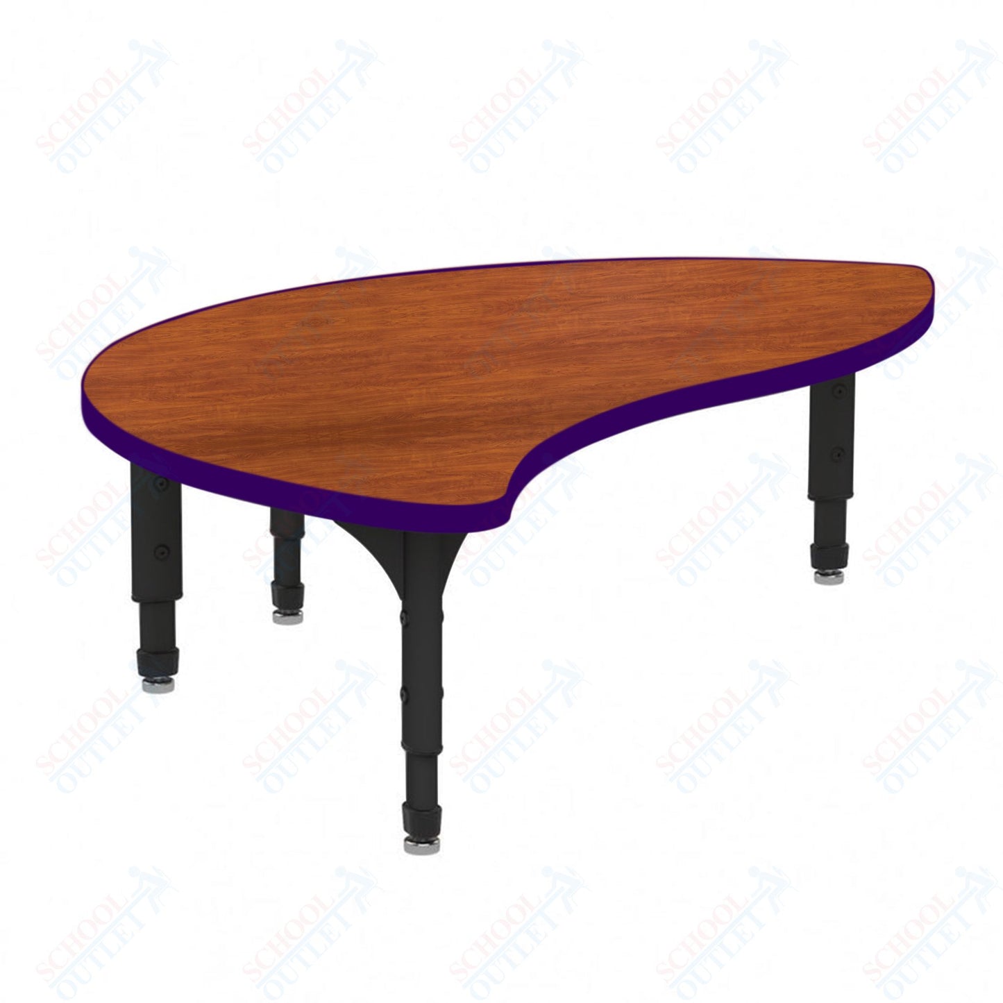 Marco Wave Half Round Floor Table 30" x 54" Adjustable Height 12"-15" (38-2252-MC)