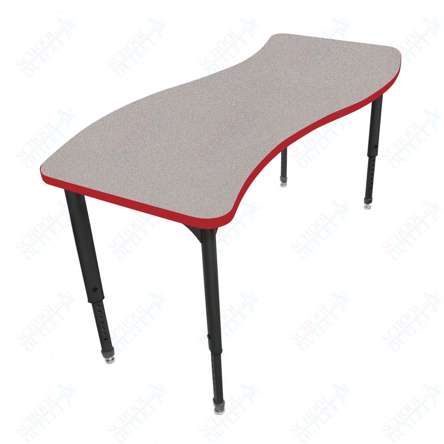 Marco Apex Series Wave School Activity Table 24" x 48" Adjustable Height 21"-30" (38-2256-MA)