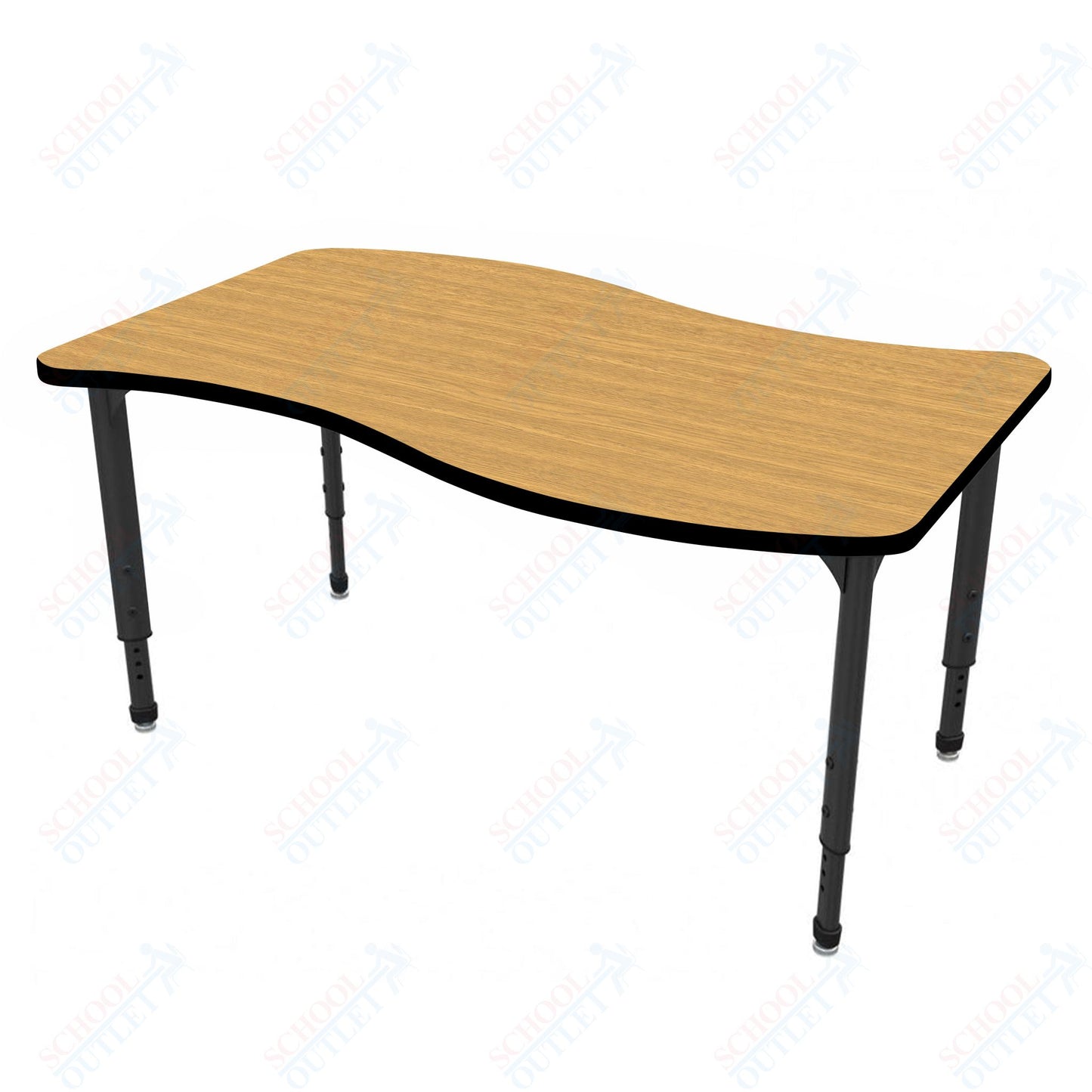 Marco Apex Series Wave School Activity Table 24" x 60" Adjustable Height 21"-30" (38-2257-MA)